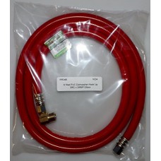 Dishwasher Installation Kit w/6' Red Braided Poly Water Line - B018MX59IO